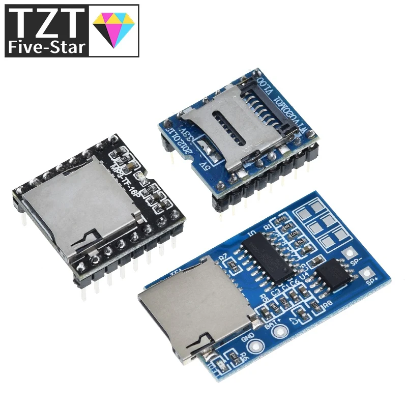 1/3PCS WTV020 GPD2846A Mini MP3 Player Modul TF Karte MP3 Sound Modul Stimme Modul Für Arduino GM netzteil Modul – Detail 4