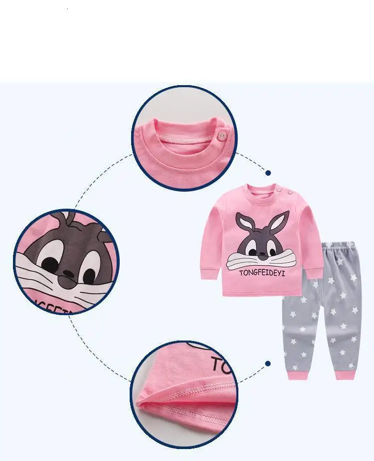 0-2year Baby Clothes Set Winter Cotton Newborn Baby Boys Girls Clothes 2PCS   Baby Pajamas Unisex Kids Clothing Sets