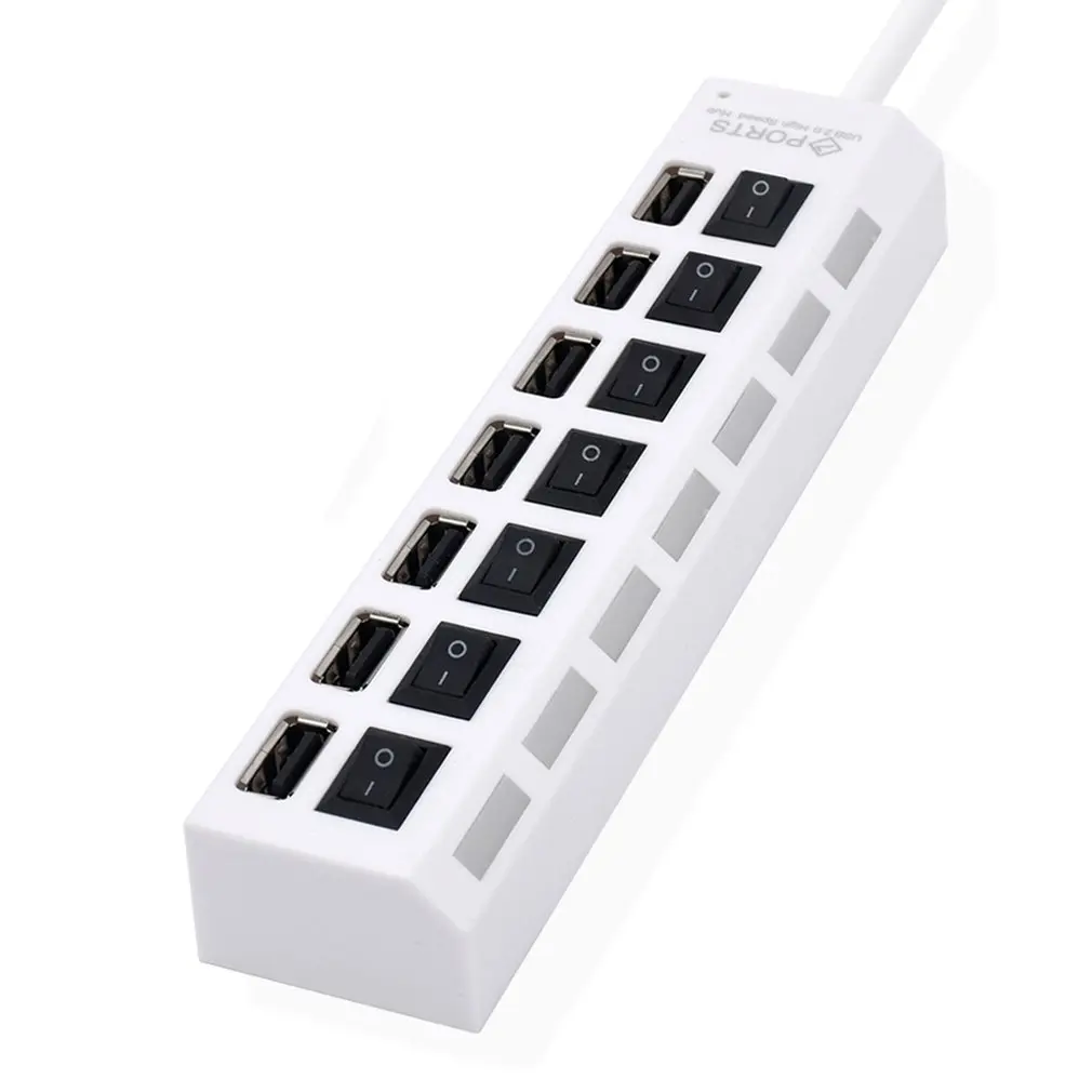 USB 3,0 концентратор 2,0 концентратор Мульти USB разветвитель 7 портов расширитель несколько USB 3 концентратор с адаптером питания USB3.0 концентратор с переключателем
