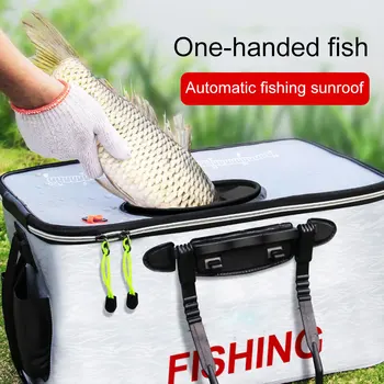 

Wholesale Fishing Bucket Box Folding Storage Container Carrier Portable Breathable with Handle N66