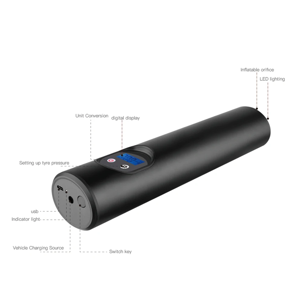 12V 150PSI USB интерфейс портативный воздушный компрессор надувной насос с ЖК-дисплеем для автомобильных велосипедов шины шары кольца для плавания