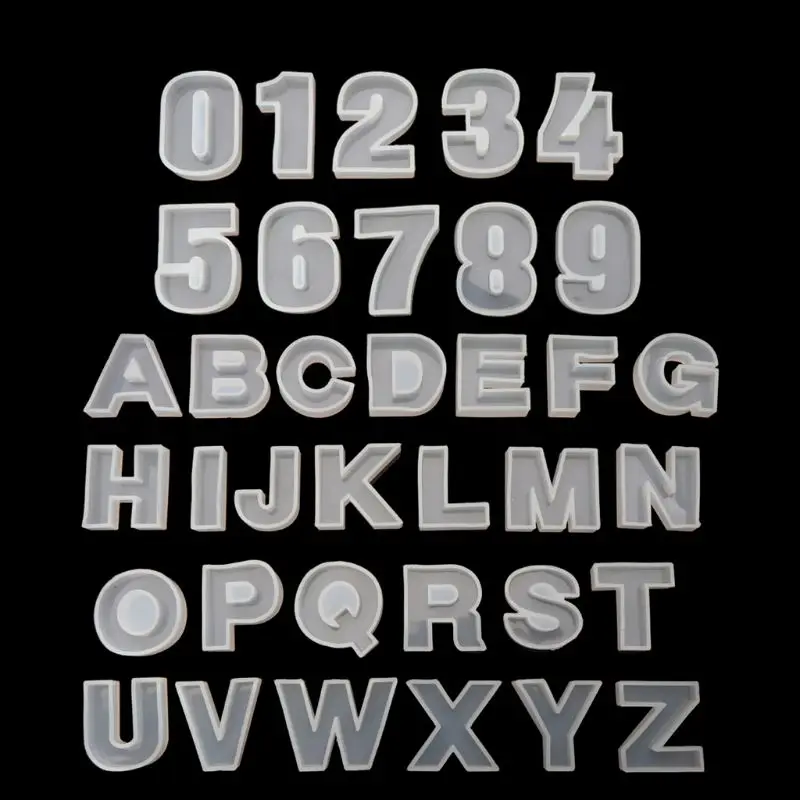 

A-Z Alphabet English Letters 0-9 Numbers DIY Silicone Mold Craft Jewelry Making Tool New