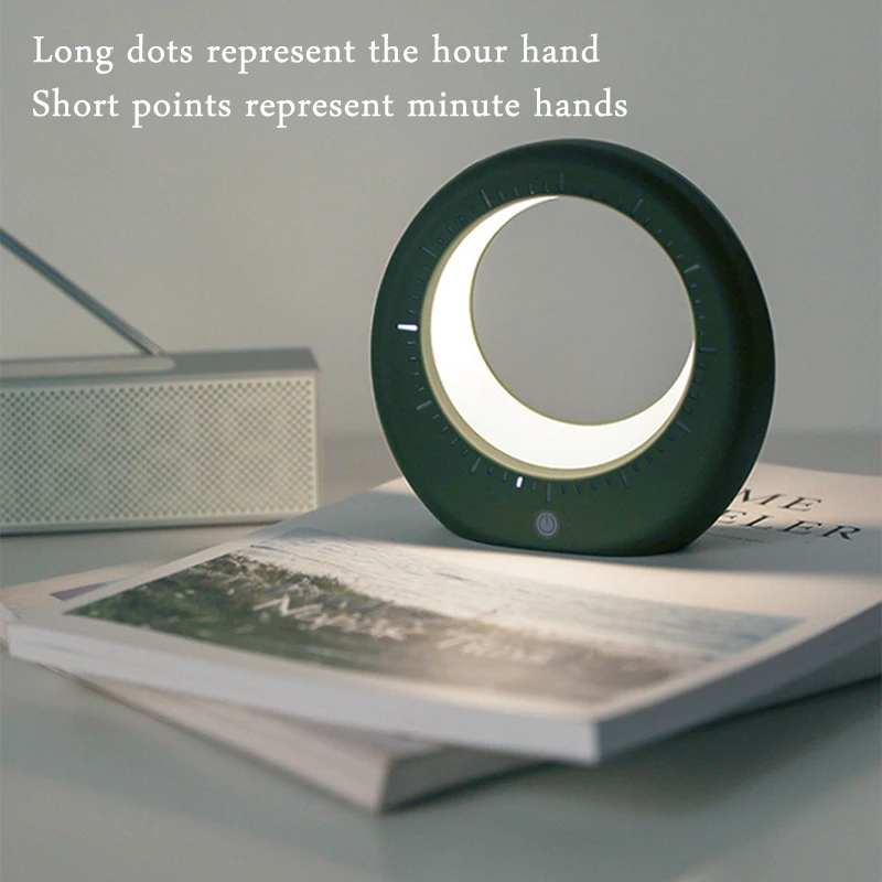 

LED Moon Alarm Clock USB Charging Touch Sensor Bedside Wake Light Night Feeding with Sleeping Night Kid Gift Home Decora