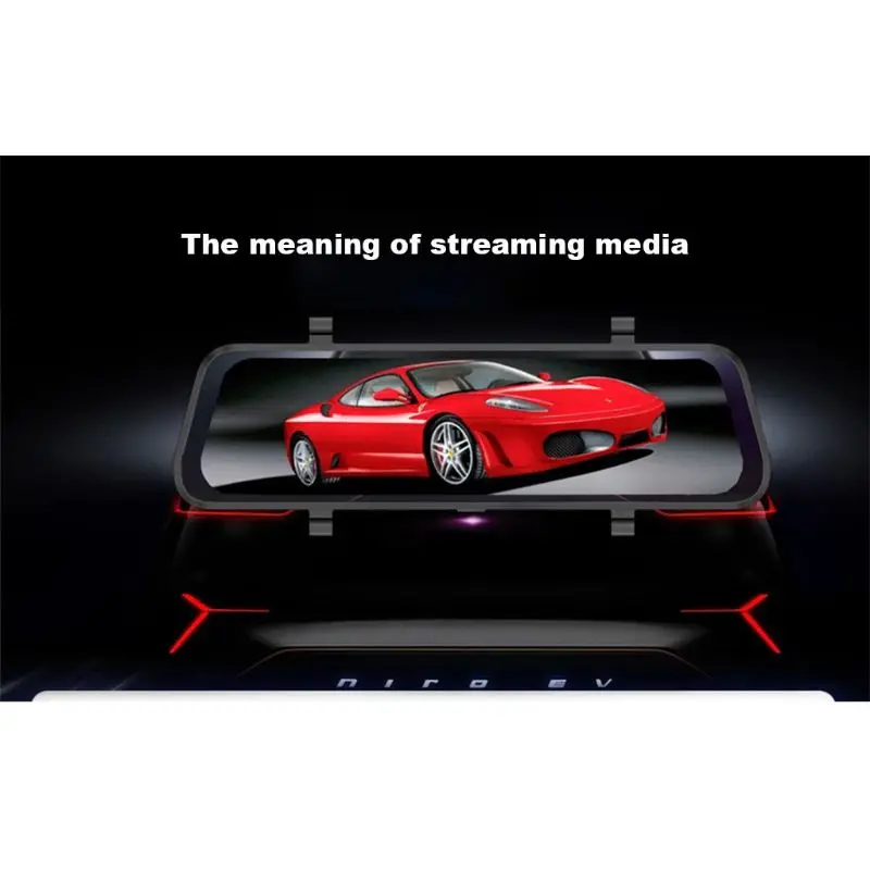 1" Автомобильный видеорегистратор с двумя объективами HD 1080P 16G, зеркало заднего вида, видеорегистратор, видеорегистратор 170 °