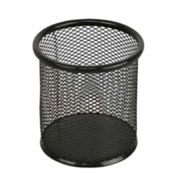 

Iron Net Cylindrical Pen Holder Rustproof Metal Iron Net Round Pen Holder Iron Net Office Round Pen Holder