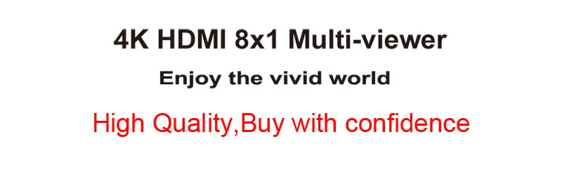 4K 8x1 HDMI Quad мультипросмотрщик переключатель 8 в 1 выход бесшовный переключатель 9x1 мультипросмотрщик PIP изображение экран делитель конвертер