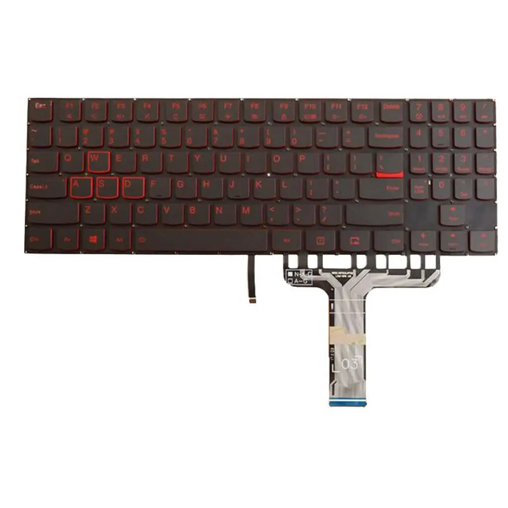 

New Backlit US Keyboard For Lenovo Legion Y520-15IKB Y520-15IKBA Red Backlight