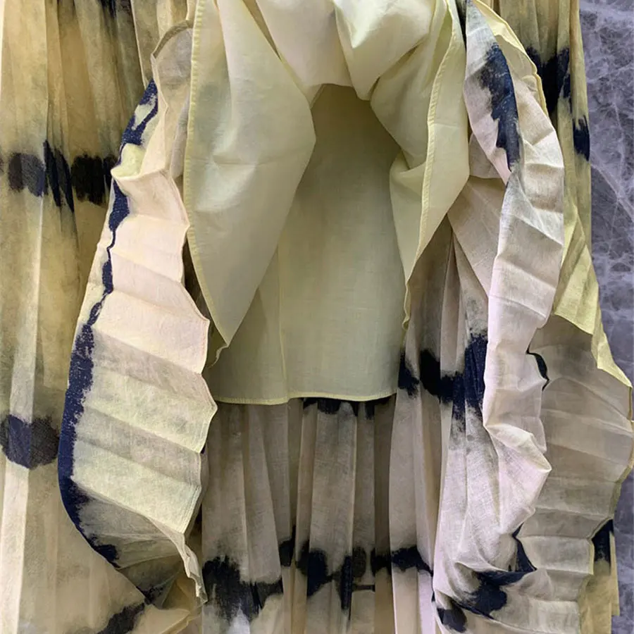 Женские полосатые юбки, высокое качество, модные сексуальные юбки, Женская длинная юбка, желто-зеленая алиновая юбка, элегантная облегающая юбка