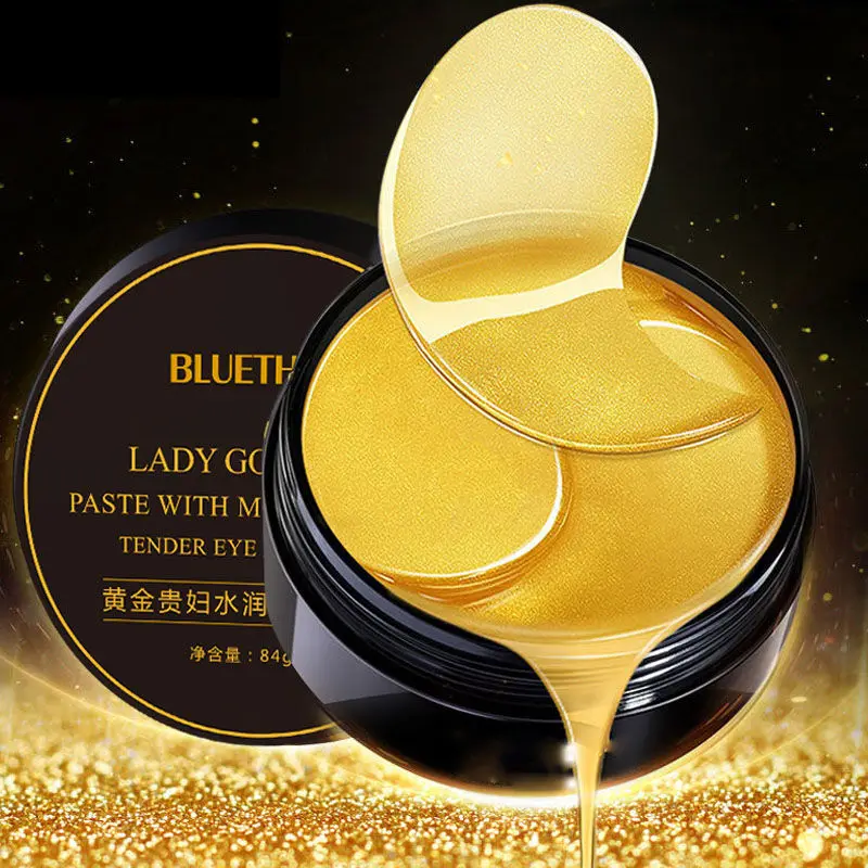 60pcs/box Collagen Moisturizing Eye Golden Mask Green Seaweed Anti-aging Eye Skin Remove Dark Circles Face Care Mask TSLM1-2