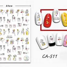 Модный дизайн, лак для ногтей, задний клей, деколь декорации, наклейки для ногтей, Типсы, красота