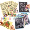 20Pcs/10Pcs Magic Scratch Art Doodle Pad Sand Painting Cards Early Educational Learning Creative Drawing Toys for Children 1