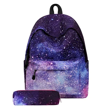 

Women Canvas Backpack Stylish Galaxy Star Universe Space Backpack Girls School Backpack