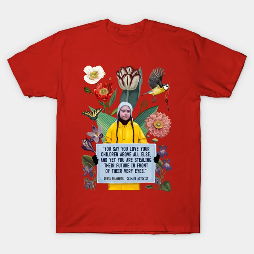 Грета тунберг-климата деятель футболка Грета тунберга футболка спасти планету глобальное потепление выбросы углекислого газа климата