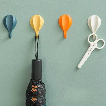

8pcs/set Wall Hanging Door Hooks Bathroom Hot air balloon Hanger Self-adhesive Hooks Stick Clothes Towel Holder Racks Kitchen