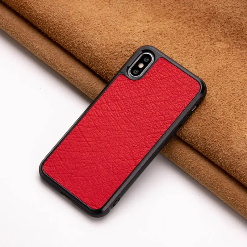 Запеченный страусиной кожи чехол для телефона для IPhone X XS Max XR для Apple 5 5S SE 6 6S 7 8 Plus защитный чехол для телефона без зерна