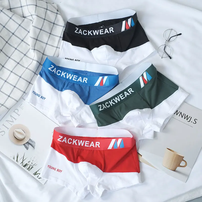 3 шт. Для мужчин нижнее белье боксеры спортивные шорты хлопковые трендовые