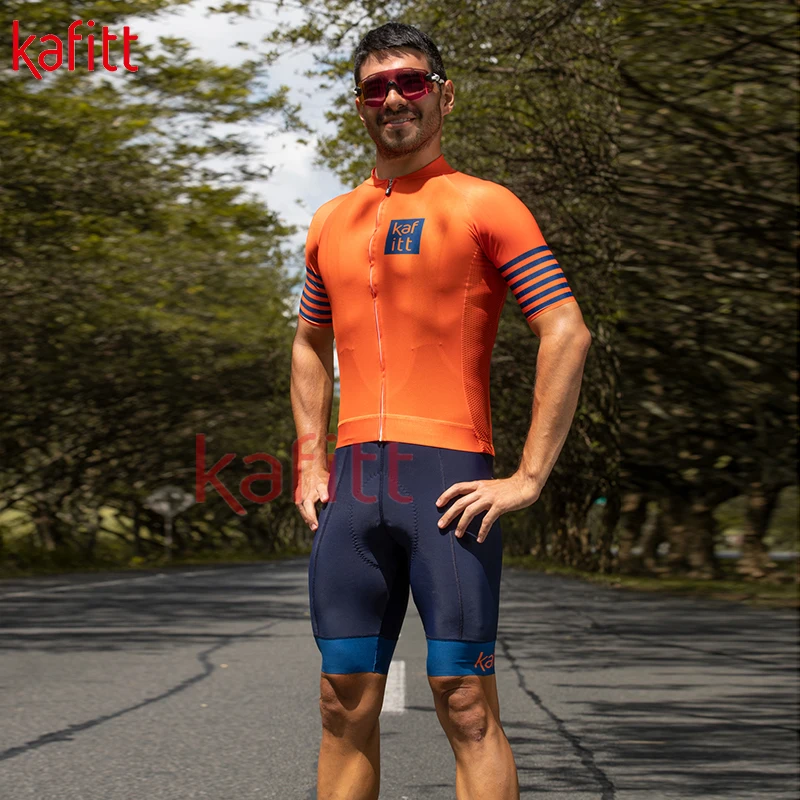 Men's Blue Stripe Cycling Jersey