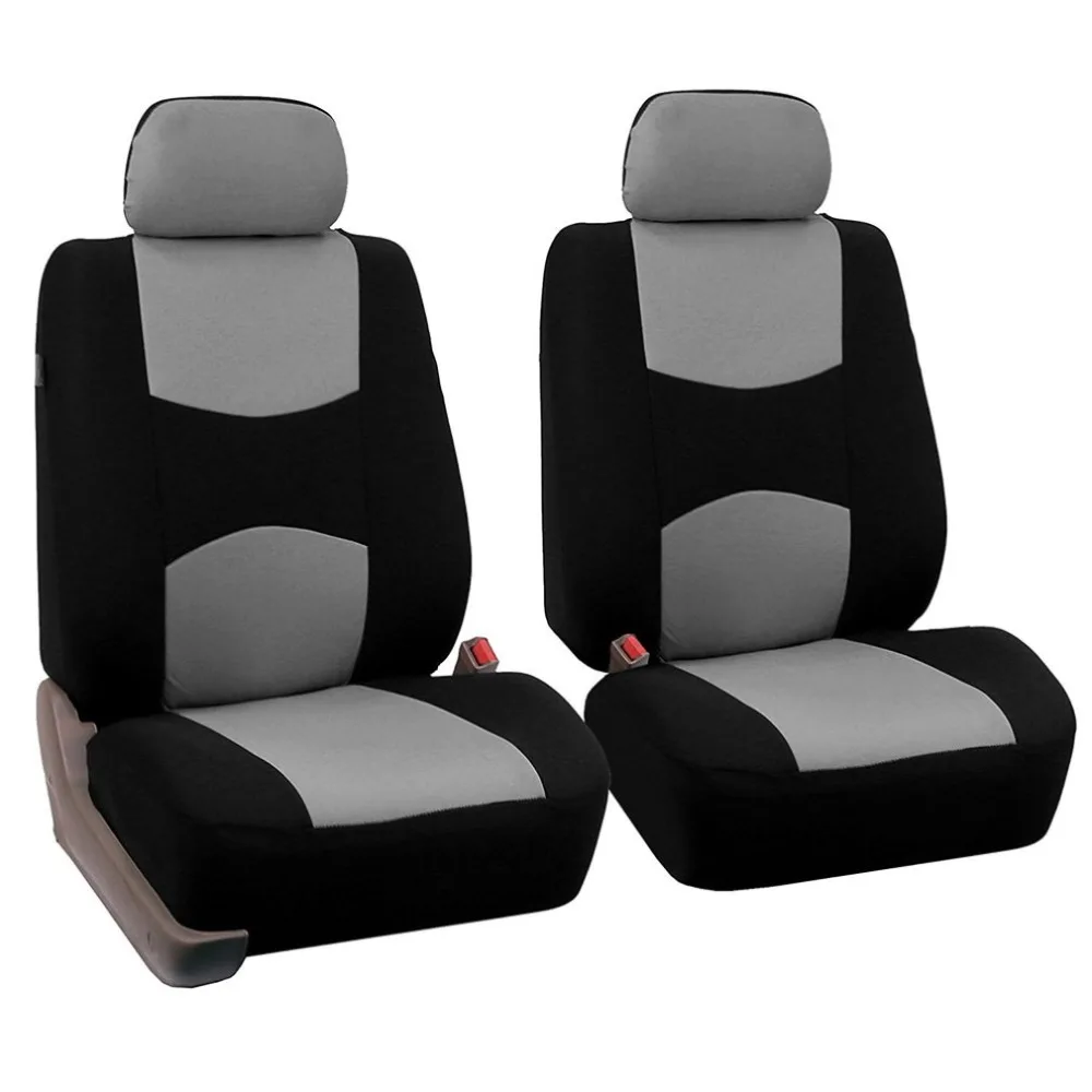 Чехол для сиденья автомобиля 4 шт. комплект передних сидений удобные тканевые органайзеры износостойкие всесезонные универсальные легко чистятся