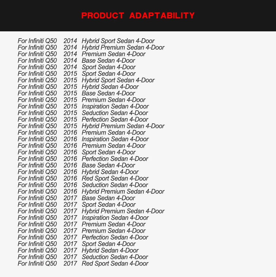 Углеродное волокно заднего бампера губы диффузоры рассеиватели Спойлер для Infiniti Q50- углеродное волокно заднего бампера диффузоры рассеиватели