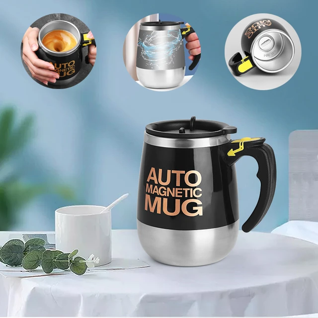 Self Stirring Magnetic Mug Stainless Steel Coffee Milk Mixing Cup Automatic  Stirring Cup Smart Mixer Thermal Cup Coffee Cup - Mugs - AliExpress