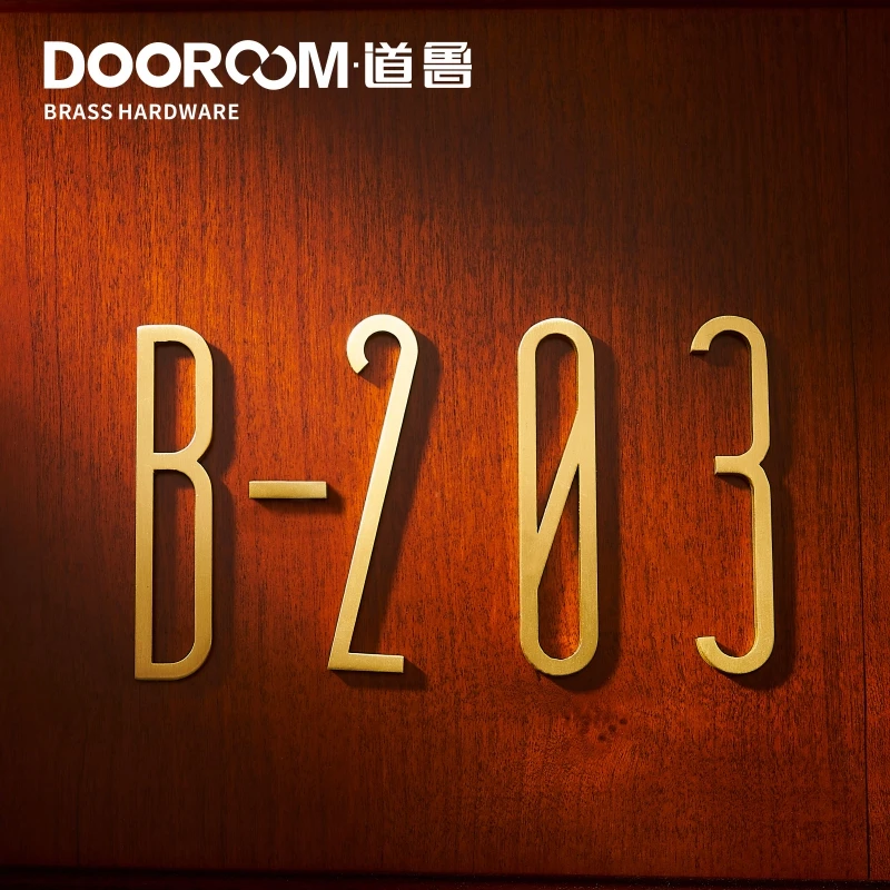 Dooroom креативные латунные цифры 0 9 для дверных тарелок номер дома Номера номера