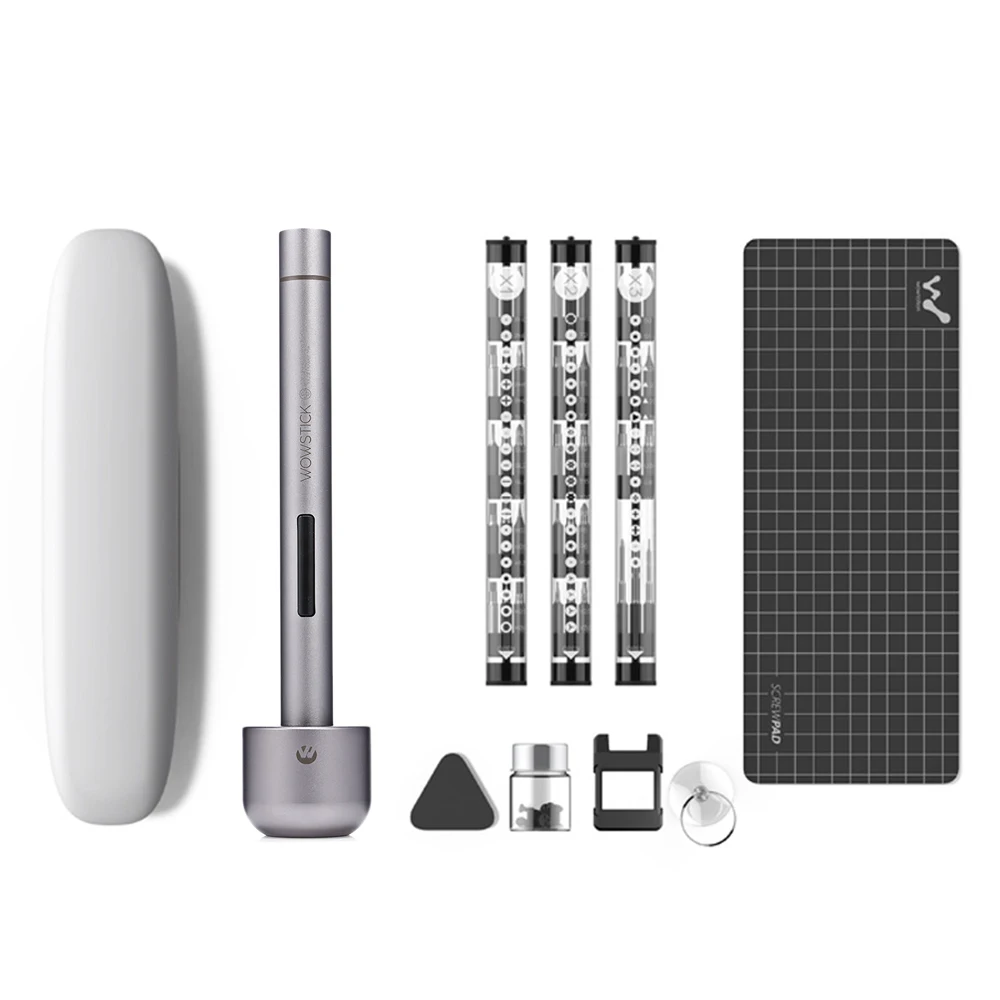 

Wowstick 1F+ 64 In 1 Electric Screw Driver Cordless Mini Power Screwdriver Kit Repair Tool LED Light Lithium Battery Operated