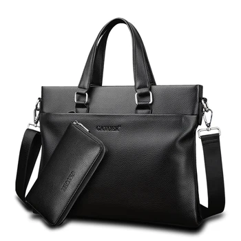 

Famous Brand Business Men Briefcase women pu Leather Laptop Bag Man Shoulder Bag bolsa maleta Messenger computer bags