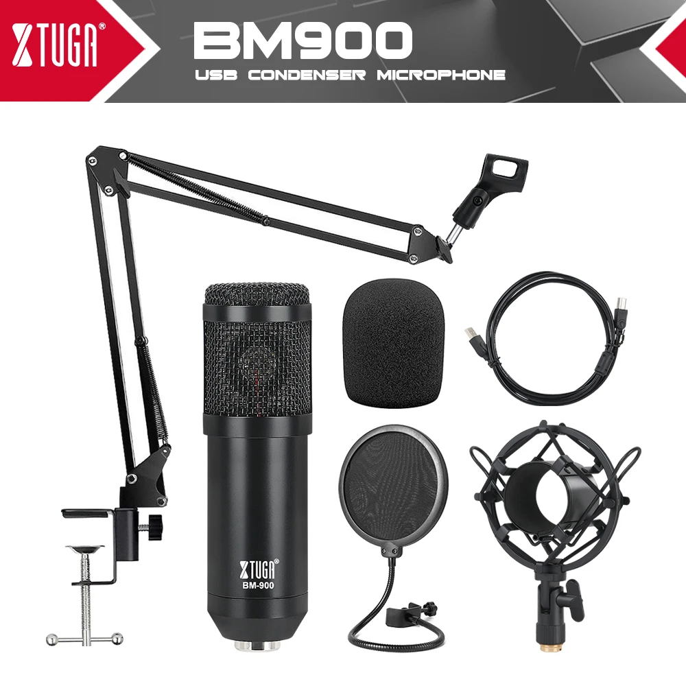 XTUGA 2020 USB Microphone Kit,Streaming Podcast PC Condenser Computer Mic for Gaming,YouTube Video,Recording Music,Voice Over