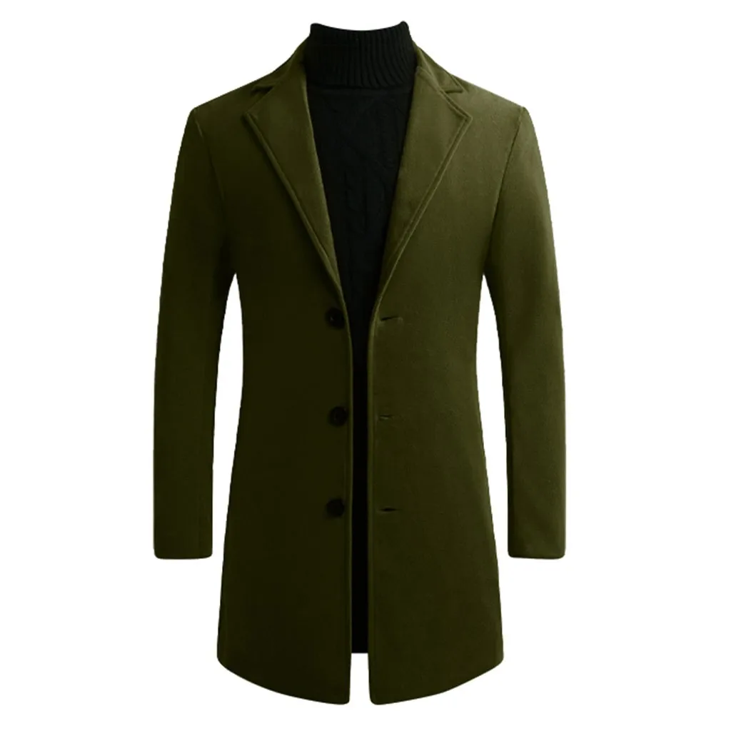 AG Men's New Winter Style Fashionable Warm Snowflake Windbreaker Coat Pure Coat Mens Pure Color Casual Fashion Jackets Overcoat9.21 - Цвет: AG