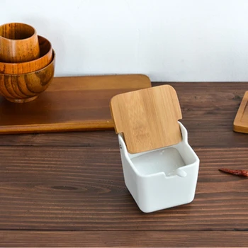 

Ceramic Flip Seasoning Jar Cruet Salt Kitchen Supplies Seasoning Box Seasoning Pot