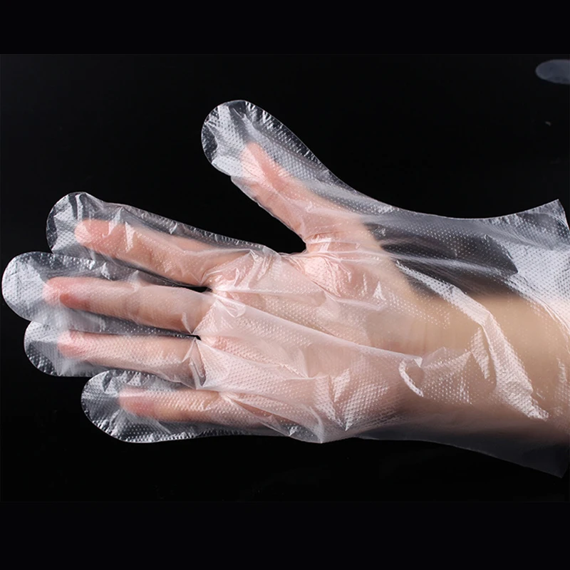 

100pcs/lot Disposable Gloves Food Clear Plastic Gloves for Restaurant Kitchen BBQ Eco-friendly Food Gloves Fruit Vegetable Glove