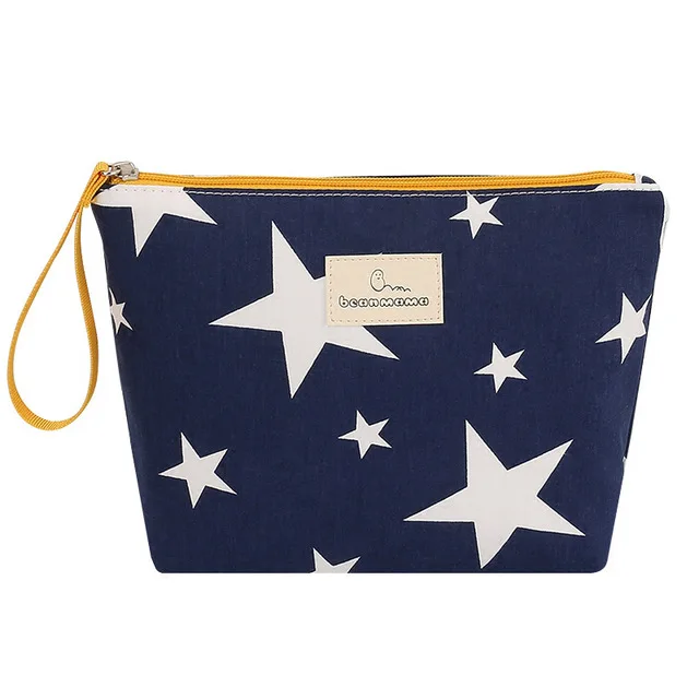 Star blue Сумка для подгузников для мам и мам, сумка для детских подгузников, большая емкость, Хлопковая Сумка для мам, переносная сумка для кормления, сумка-Органайзер для хранения подгузников - Цвет: Star blue