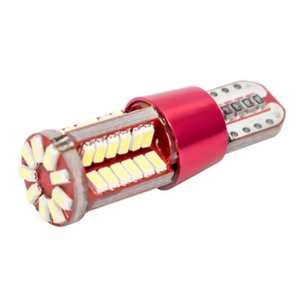 pink 1 шт. T10 168 192 W5W 57 SMD 3014 Светодиодный Canbus без ошибок габаритный автомобильный фонарь парковочная лампа 57smd двигатель клиновидная лампа белый красный синий желтый - Цвет: pink
