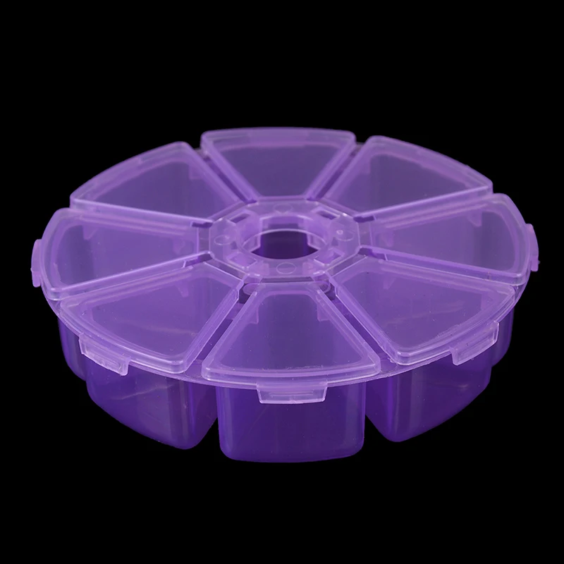 8 сеток еженедельная вращающаяся коробка для таблеток Дорожный Чехол для таблеток разветвитель органайзер для таблеток медицинская коробка резак 7 дней Контейнер для таблеток Pastillero - Цвет: Фиолетовый