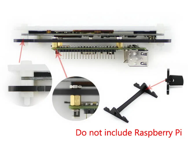 Raspberry Pi компьютер 5 дюймовый HDMI LCD USB сенсорный экран TFT дисплей с прозрачным