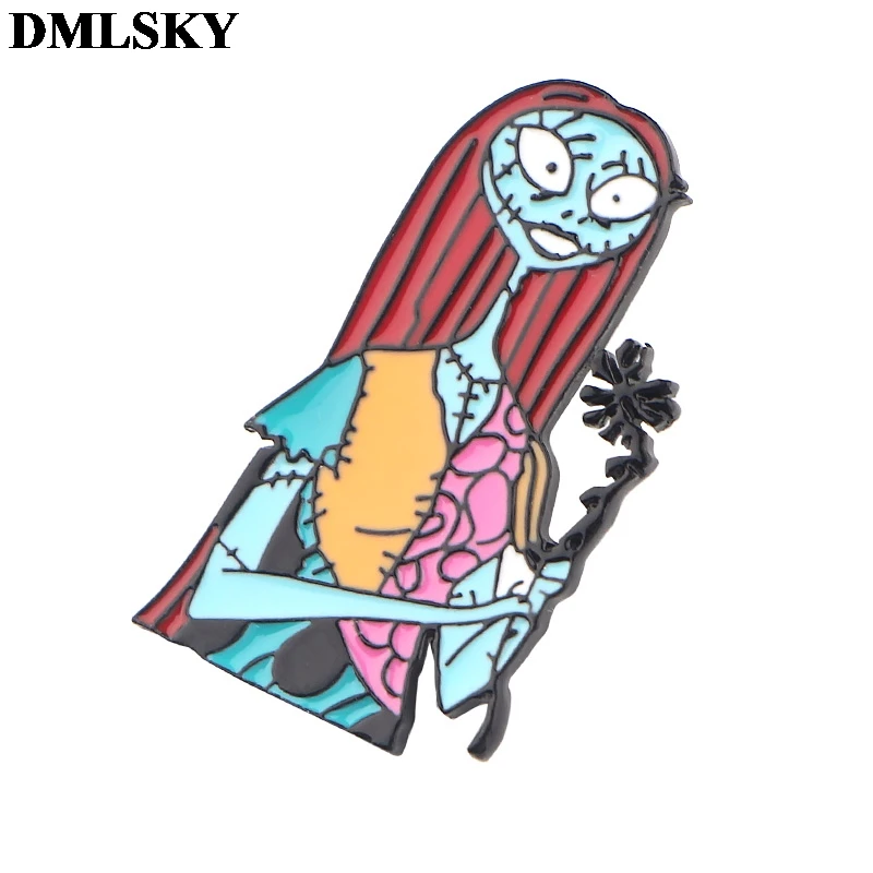 DMLSKY Кошмар перед Рождеством персонаж мультфильм металлические булавки эмаль броши для женщин мужчин Нагрудный значок M4002