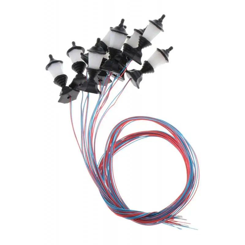 10pcs 모형 철도 기차 램프 정원 거리 빛 HO 가늠자 LEDs 1.2cm