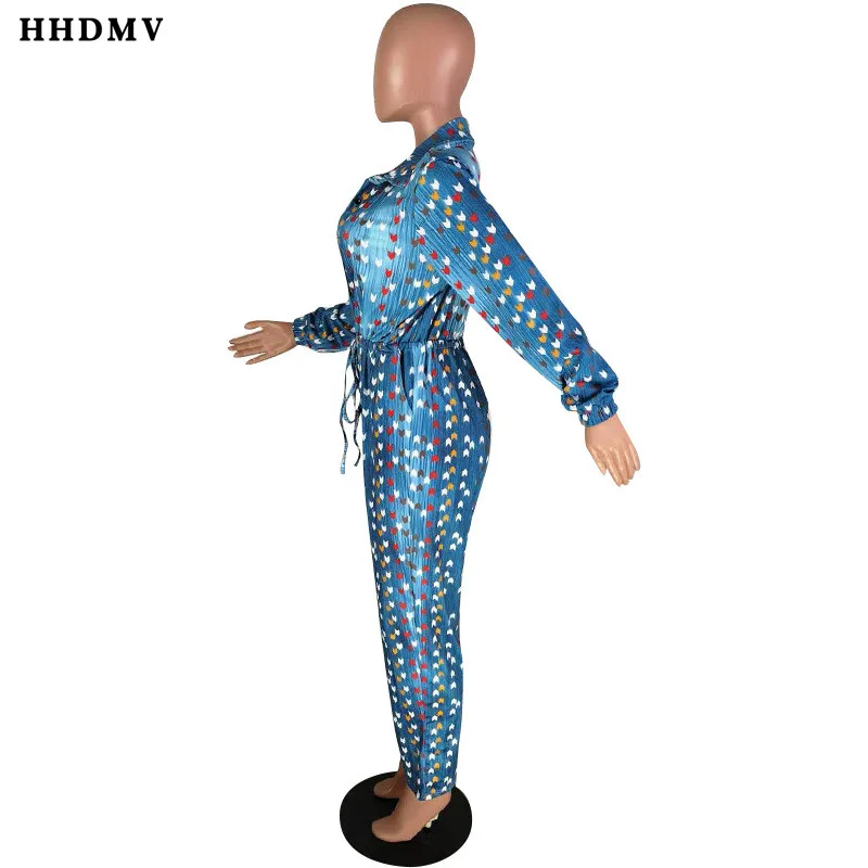 HHDMV YZ716 модные уличные стильные комбинезоны с длинными рукавами и отворотом однобортные карманы печатные свободные комбинезоны длинные штаны