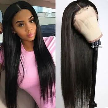 

Bombshell Synthetic Hair Full Lace Wigs Blonde Orange Black Silky Straight Heat Resistant Fiber With Hight Ponytail For Women