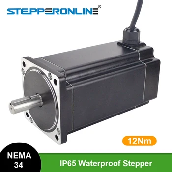 

Nema 34 IP65 Waterproof Stepper Motor 12Nm 6A 2 Phase Nema34 Step Motor 14mm Shaft for CNC Milling Machine