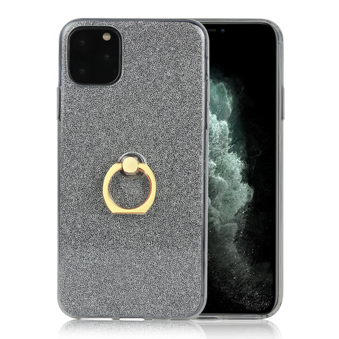 Подходит для iphone 6s 7 8Plus XS 11pro max мобильный телефон оболочка флэш-порошок мобильный телефон Защита Мягкая оболочка+ Кронштейн кольцо