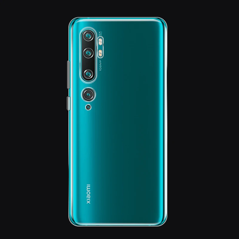 Чехол для Xiaomi Mi Note 10 Lite тонкий прозрачный силиконовый мягкий чехол из ТПУ задняя