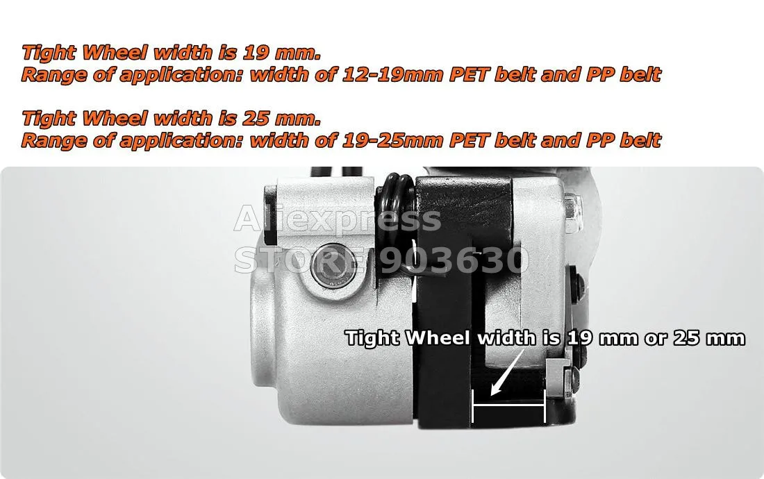 A19/A25 портативный пневматический инструмент для обвязки домашних животных, инструмент для обвязки упаковочная машина для 12-19 мм или 19-25 мм PP пластиковый ремешок