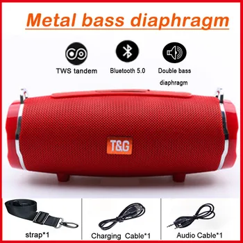 

Portable Bluetooth Speaker 10w Wireless Bass Column Waterproof Outdoor Speaker Support AUX TF USB Subwoofer Stereo Loudspeaker