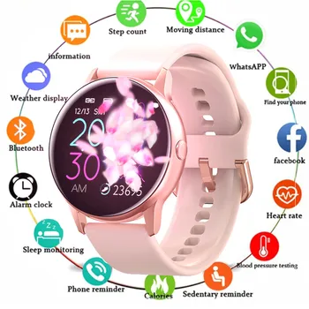 

Women Smart Watch IP68 Waterproof Bluetooth Smartwatch For Apple IPhone LG Heart Rate Monitor Fitness Tracker Smart Wristwatch
