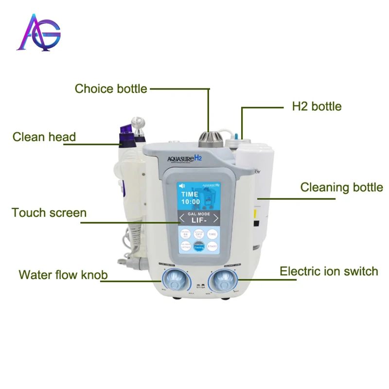  Portable small bubble hydro oxygen machine facial Deep cleaning for all skin type (Can choose 6 in 