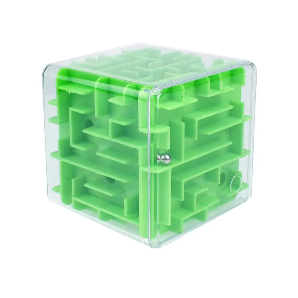 3D Cube Puzzle Maze Steel Ball Game Toys Case Box Fun Brain Game Toys For Children Intelligent Improve Hands-on/Balance Ability