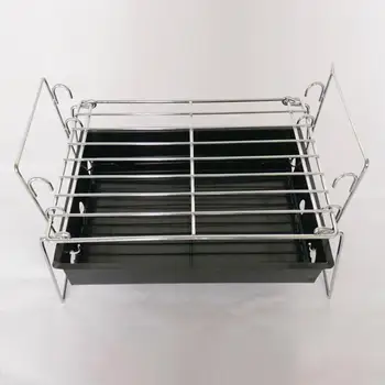 

New Outdoor BBQ Barbecue Stove Stainless Steel Camping Grill Portable Mini Wood Lightweight Cooking Double Grill