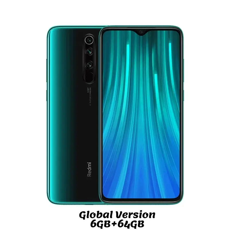 Green 64GB Xiaomi Redmi Note 8 Pro 6 ГБ 128 ГБ Глобальная версия сотового смартфона с быстрой зарядкой 4.0 MTK HelioG90T 4500 мАч NFC Мобильный телефон - Цвет: Green 64GB