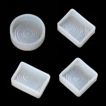 

4Pcs DIY Water Ripple Clear Silicone Molds Epoxy Resin Sea Wave Necklace Pendant Casting Molds Kit Jewelry Making Tools